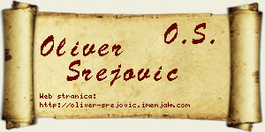 Oliver Srejović vizit kartica
